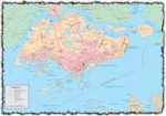 Singapore map vector