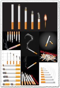 Smoking and no-smoking vector cigarettes