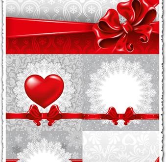 Snow and hearts eps postcards