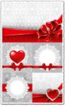 Snow and hearts eps postcards