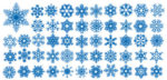 Snowflakes vector pattern shapes