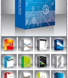 Software box vector templates