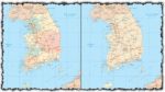 South Korea map vector