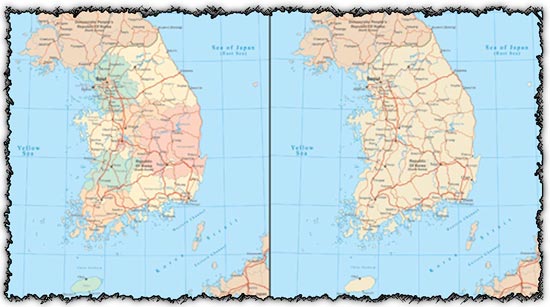 South Korea map vector