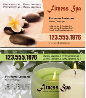 Spa business cards for Photoshop