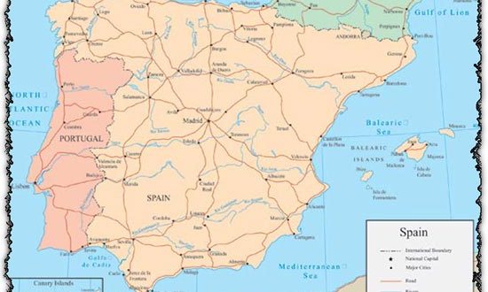 Spain vector map