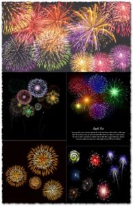 Sparkling fireworks for Illustrator and Photoshop