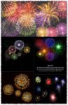Sparkling fireworks for Illustrator and Photoshop