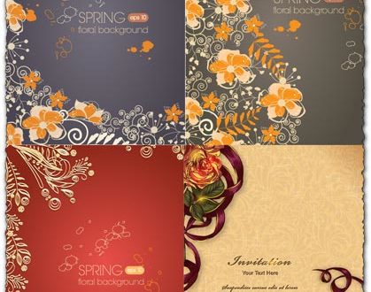 Spring floral background vector illustration 2