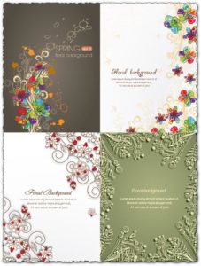 Spring floral background vector illustration 3