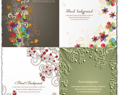 Spring floral background vector illustration 3