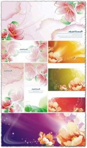 Spring flower postcards