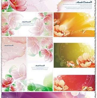 Spring flower postcards