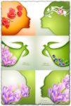 Spring holidays vector cards