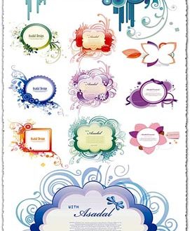 Spring labels vector design
