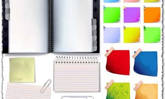 Stickers and paper notes vectors