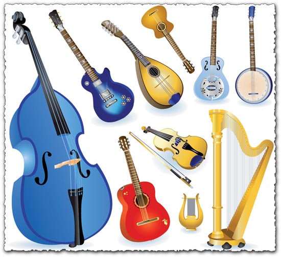 String music instruments vectors