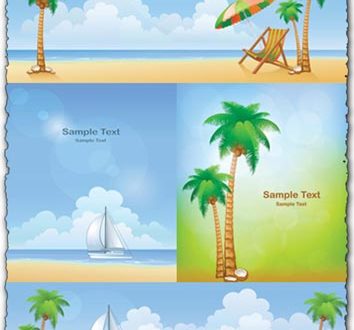Summer beach background vectors