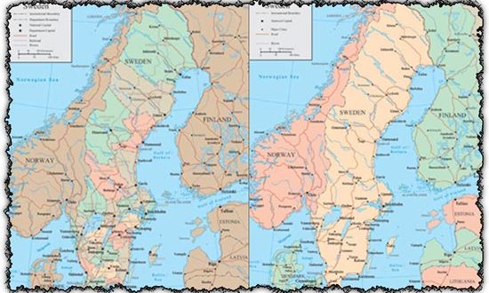 Sweden vector maps