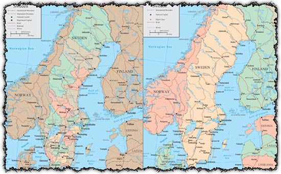 Sweden vector maps