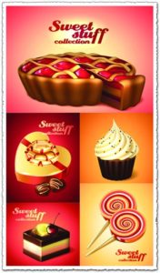 Sweets and snacks vector