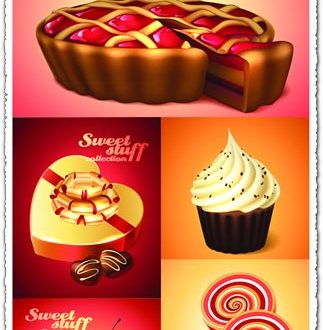 Sweets and snacks vector