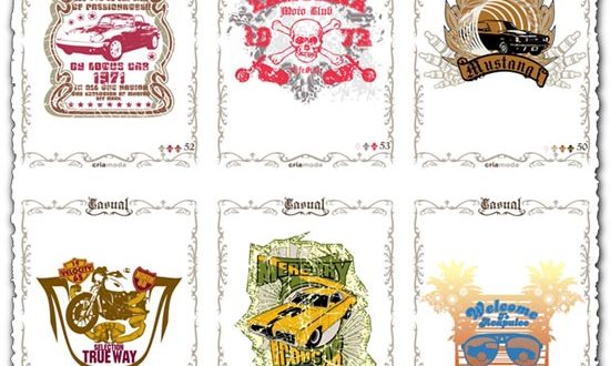 T-shirts and tattoos vector templates
