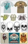 T-shirts with skulls vector models
