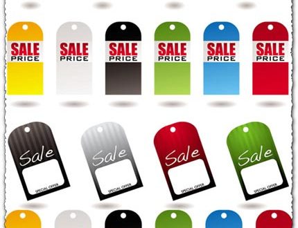 Tag sales labels vectors