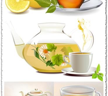 Teapot cups EPS vector