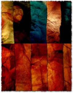 Fabric textures with various colors and shapes
