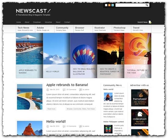 ThemeForest wordpress magazine and blog