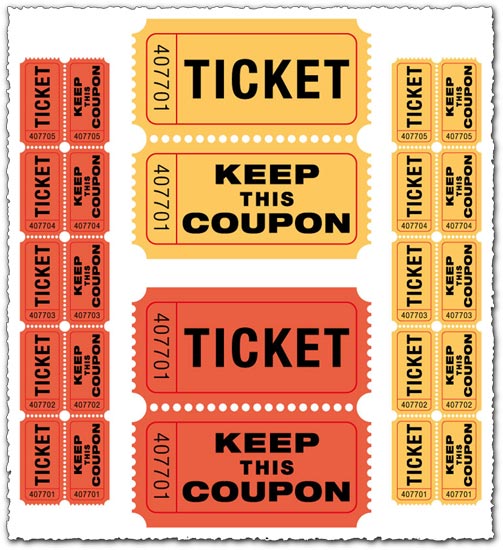 Ticket coupon vector models Ticket coupon vector models