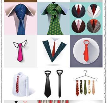 Ties and knots in 25 vector collection