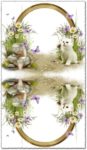 Transparent photo frame with cute kitten