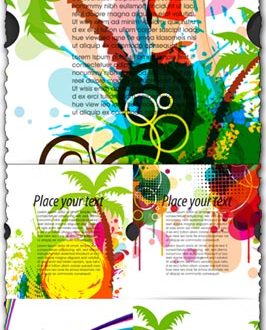 Travel covers vector template