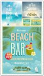 Travel posters vintage design vector