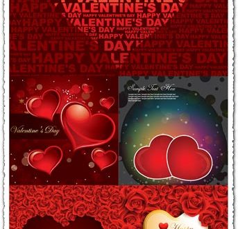 Valentine’s day vector cards