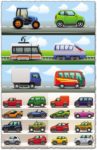 Variety of big and small cars vectors