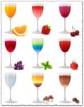 Various flavors of juice vectors