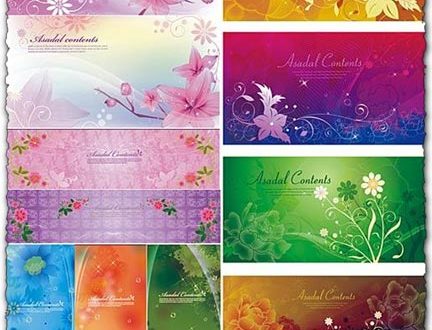 Vector banners flower design