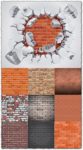Brick wall vector textures