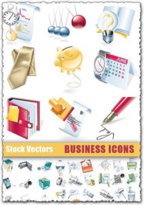 Stock business icons vector
