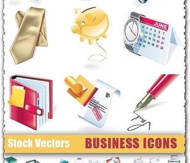 Stock business icons vector