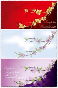 Vector flower banner collection