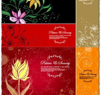 Decorative flower banners