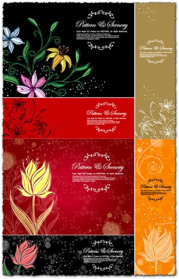 Decorative flower banners