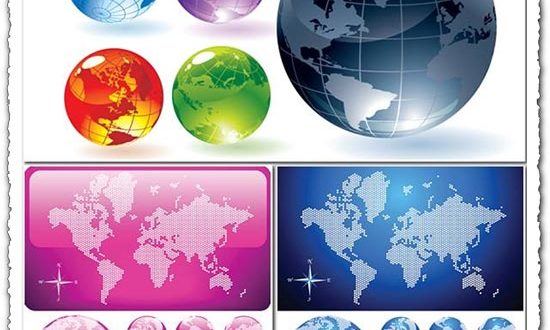 Vector globes template design