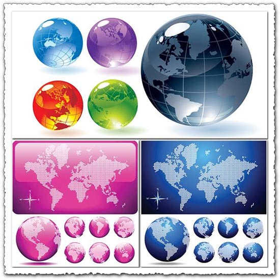 Vector globes template design