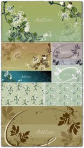 Vector flower banners collection